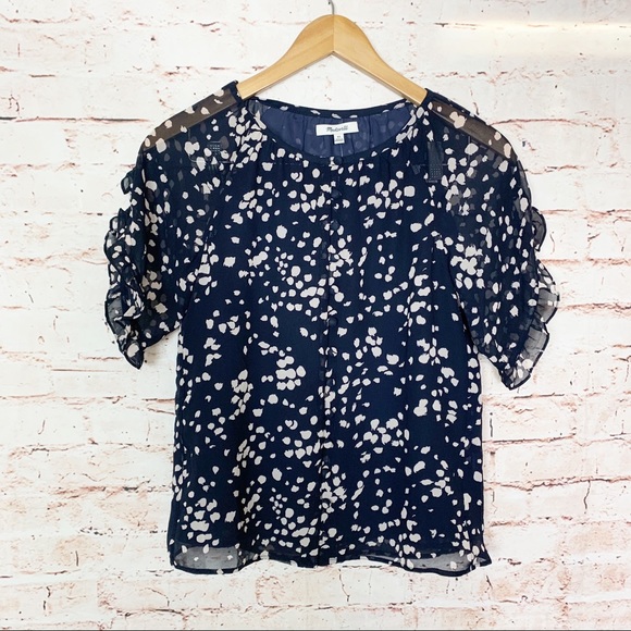 Madewell Memento Ruffle Sleeve Blouse - Picture 4 of 8